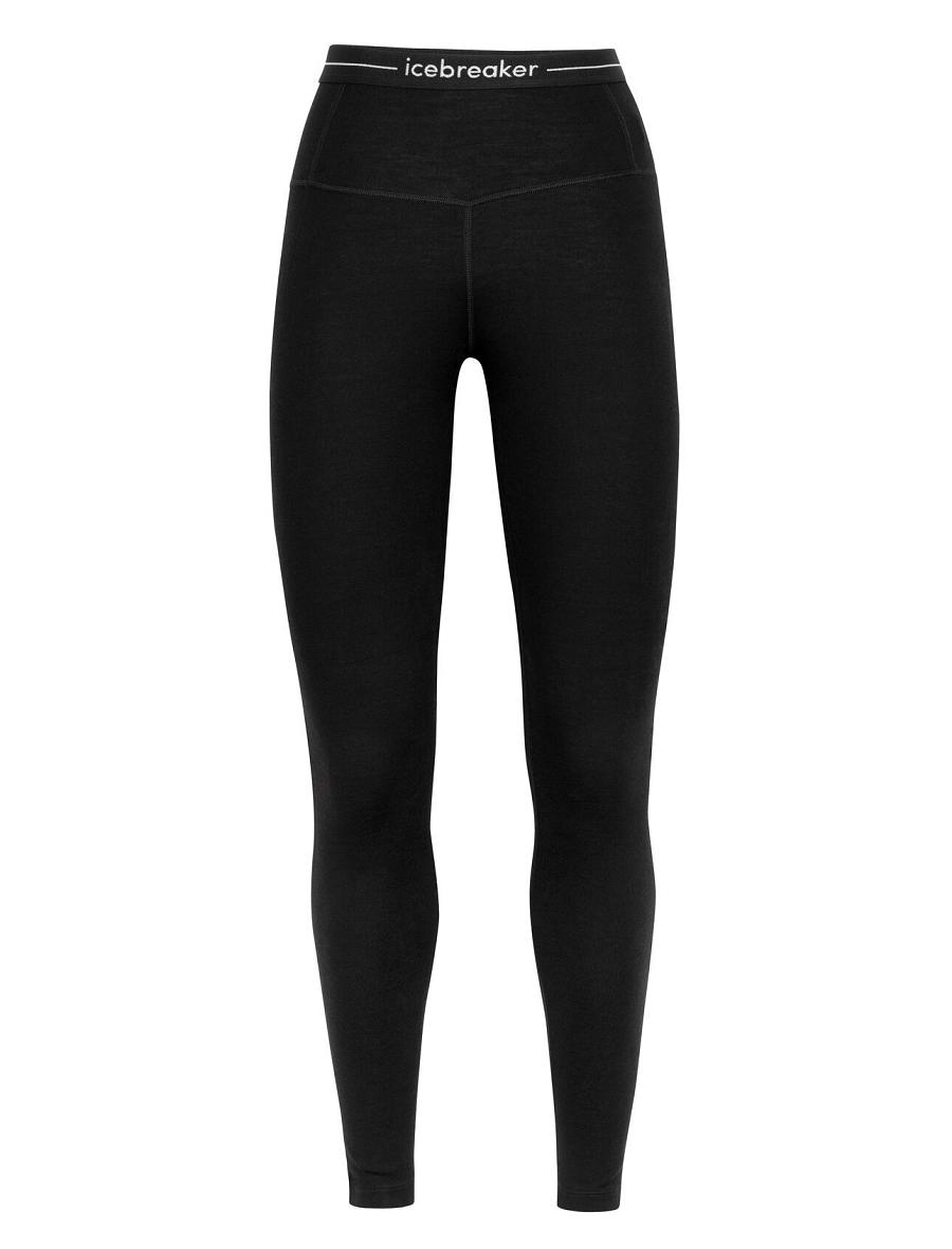 Icebreaker Merino 260 Tech High Rise Leggings Naisten Base Layers Mustat | FI 1852EBCX